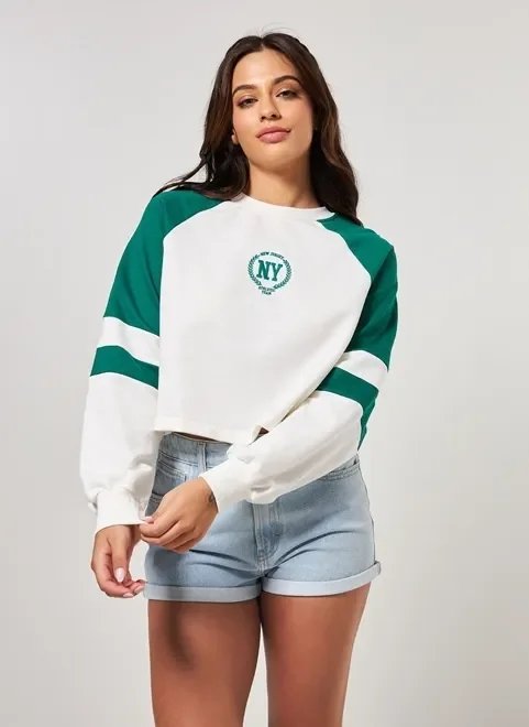blusa de moletom college blusa de moletom college