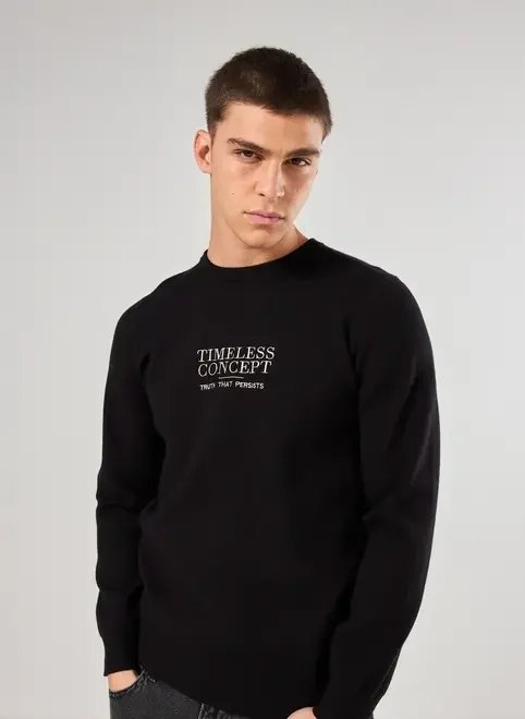 blusa manga longa tricô timeless blusa manga longa tricô timeless