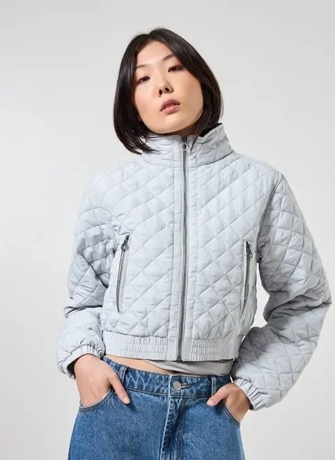 jaqueta puffer leve em matelassê jaqueta puffer leve em matelassê