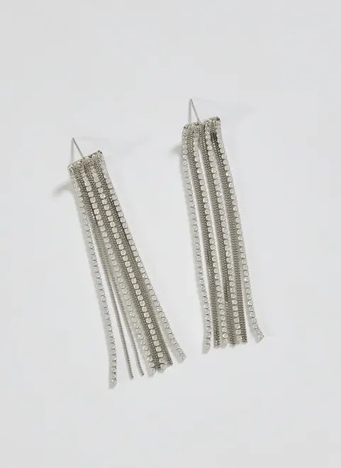 brinco franja de strass brinco franja de strass