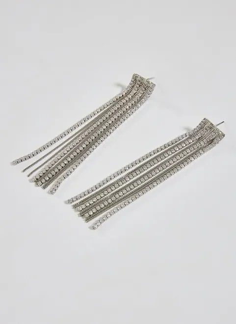 brinco franja de strass brinco franja de strass