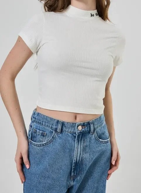 blusa mini tee golinha bordada blusa mini tee golinha bordada