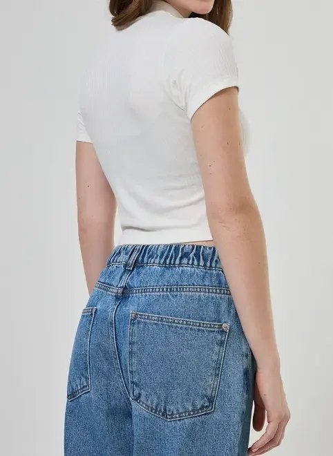 blusa mini tee golinha bordada blusa mini tee golinha bordada