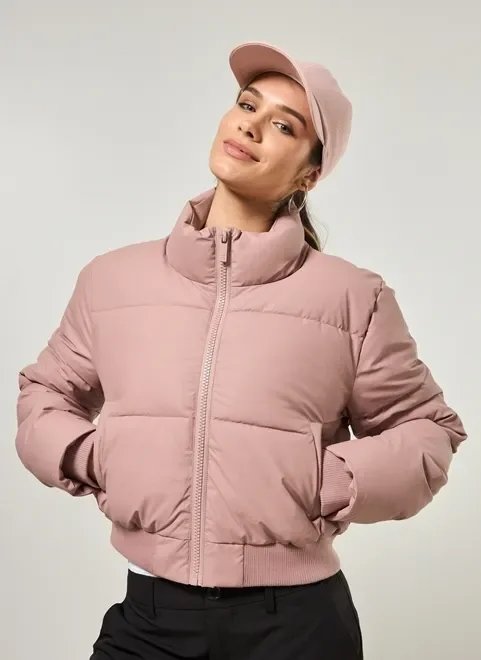 jaqueta puffer em poliuretano jaqueta puffer em poliuretano