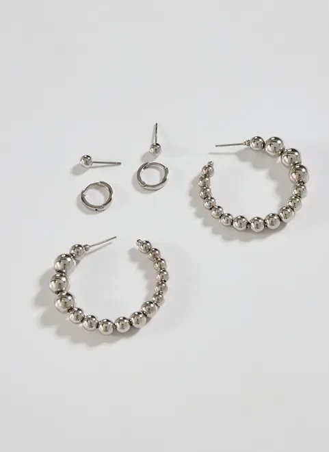 conjunto brincos argola de bolinhas conjunto brincos argola de bolinhas