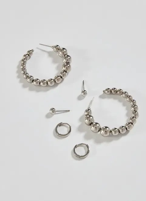 conjunto brincos argola de bolinhas conjunto brincos argola de bolinhas