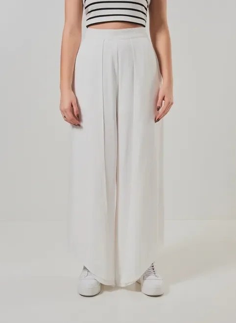 calça pantalona pareô off-white calça pantalona pareô off-white