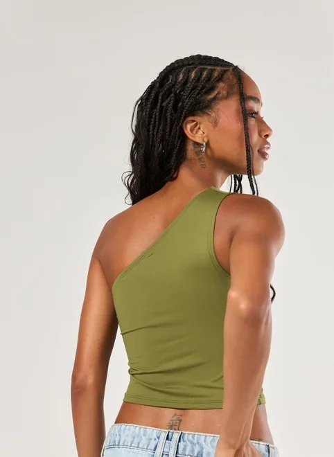 blusa ombro único em poliamida blusa ombro único em poliamida