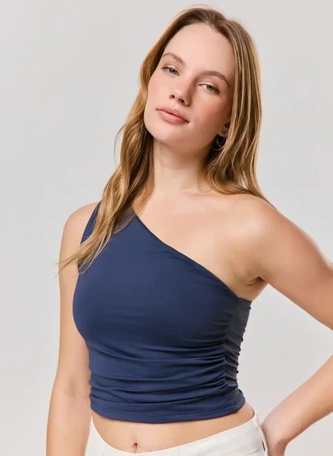 blusa ombro único em poliamida blusa ombro único em poliamida