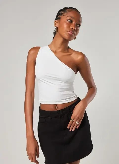 blusa ombro único em poliamida blusa ombro único em poliamida