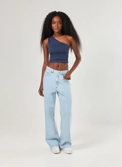 blusa ombro único em poliamida blusa ombro único em poliamida