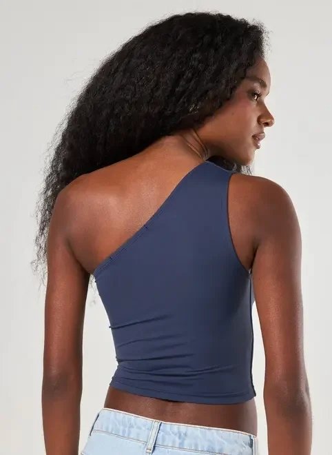 blusa ombro único em poliamida blusa ombro único em poliamida