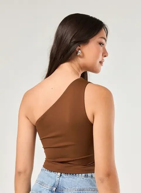 blusa ombro único em poliamida blusa ombro único em poliamida