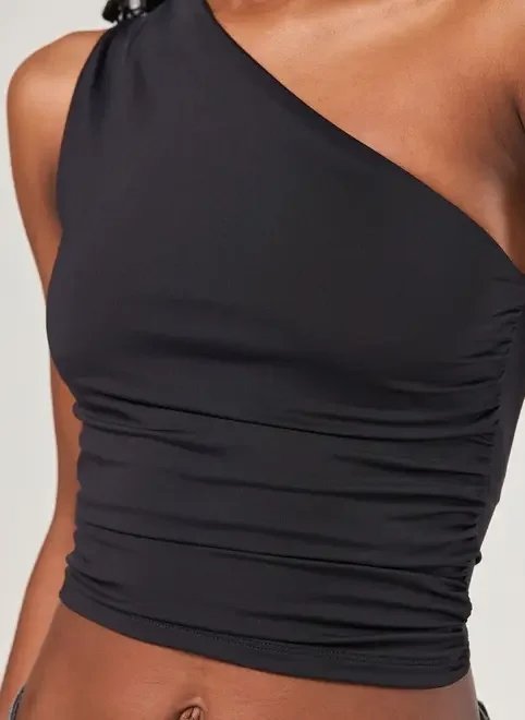 blusa ombro único em poliamida blusa ombro único em poliamida