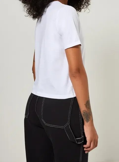 blusa de manga curta em algodão blusa de manga curta em algodão