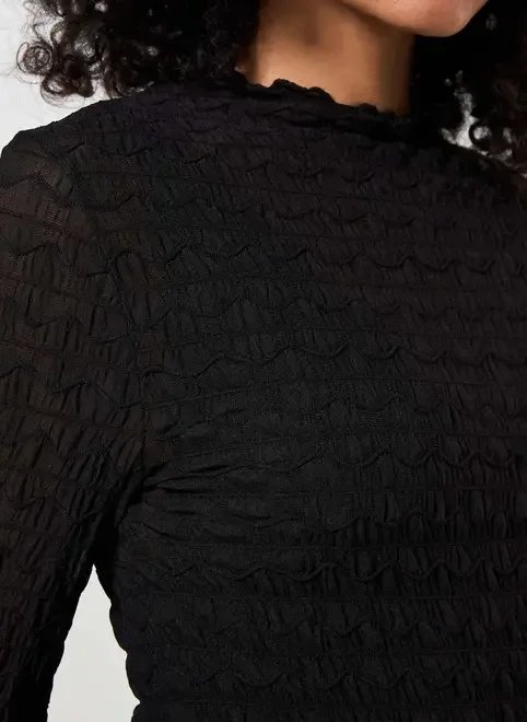 blusa manga longa preta textura blusa manga longa preta textura