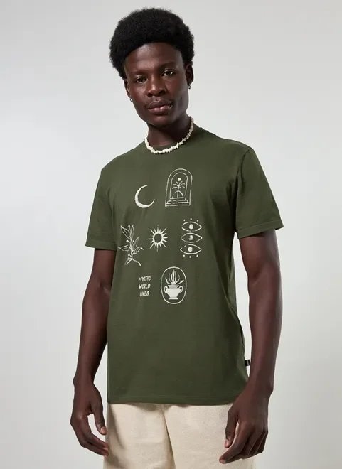 camiseta verde militar mística camiseta verde militar mística