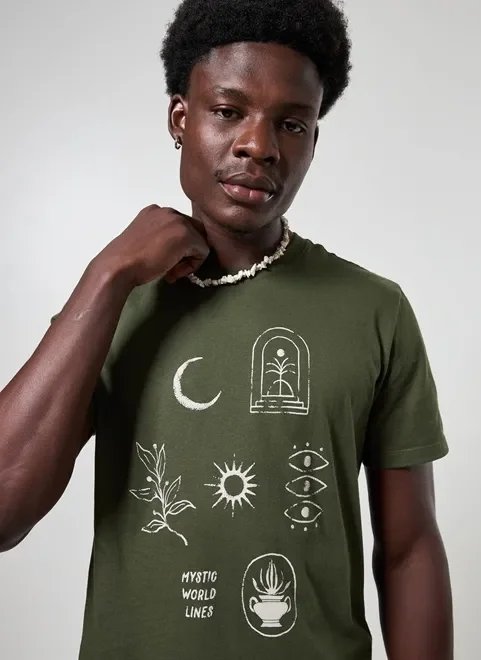 camiseta verde militar mística camiseta verde militar mística