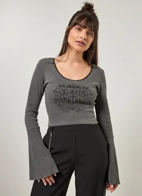 blusa estonada manga sino blusa estonada manga sino