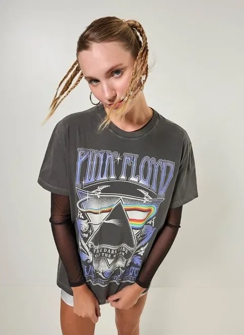 camiseta oversized estonada pink floyd camiseta oversized estonada pink floyd