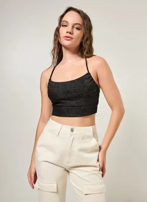 cropped costas abertas com brilho cropped costas abertas com brilho