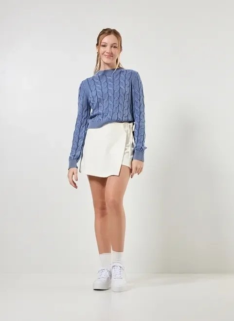 tricô trançado azul estonado tricô trançado azul estonado