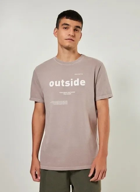 camiseta estonada escrito outside camiseta estonada escrito outside