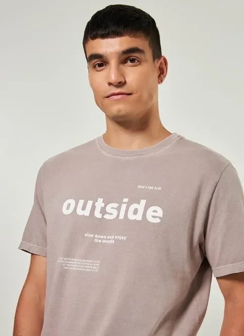 camiseta estonada escrito outside camiseta estonada escrito outside