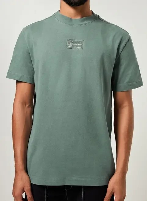 camiseta box verde com etiqueta camiseta box verde com etiqueta
