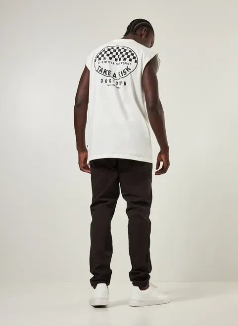 regata off-white estampa nas costas regata off-white estampa nas costas