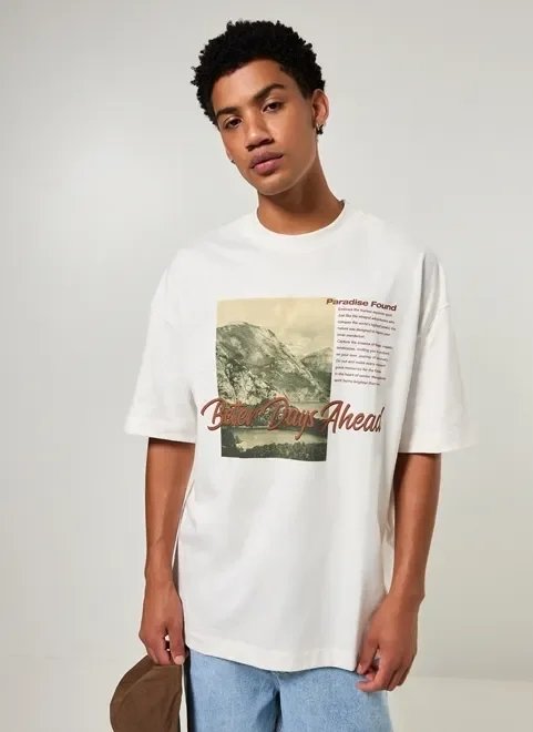 camiseta oversized estonada better days camiseta oversized estonada better days