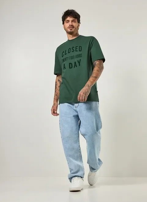 camiseta box verde com escrito em veludo camiseta box verde com escrito em veludo