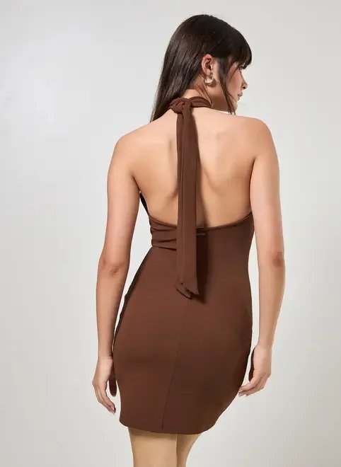 vestido curto com amarração vestido curto com amarração