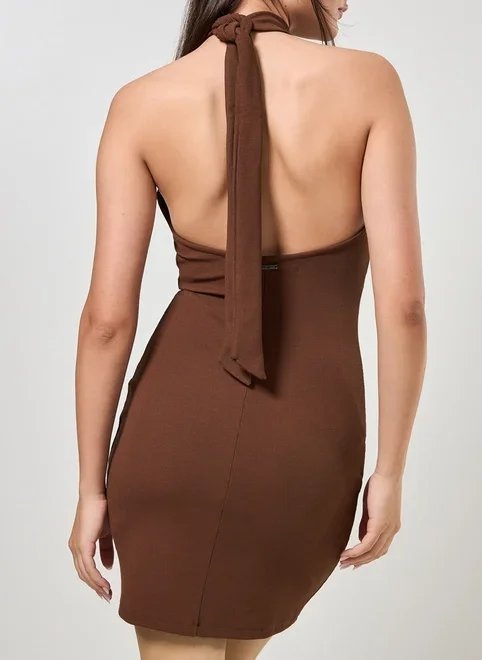 vestido curto com amarração vestido curto com amarração