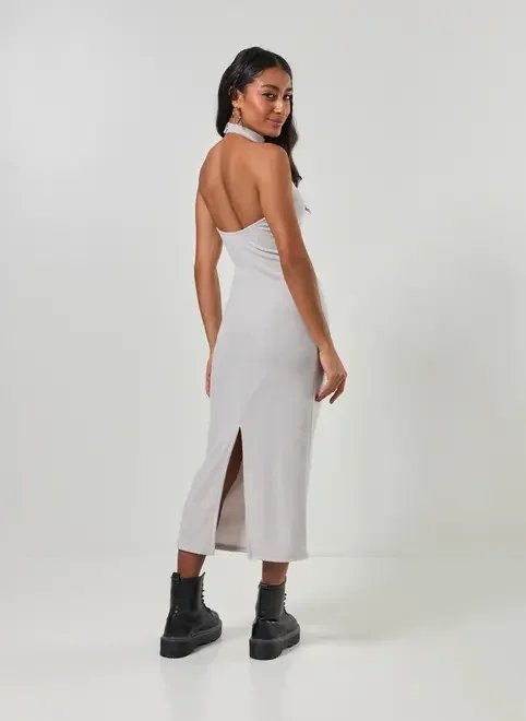 vestido midi frente única texturizado vestido midi frente única texturizado