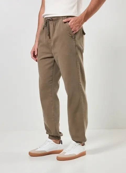 calça jogger em sarja calça jogger em sarja