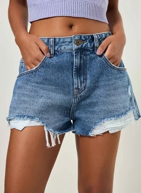 short jeans boyfriend cintura baixa short jeans boyfriend cintura baixa