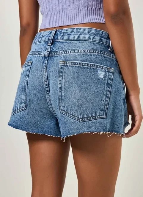 short jeans boyfriend cintura baixa short jeans boyfriend cintura baixa