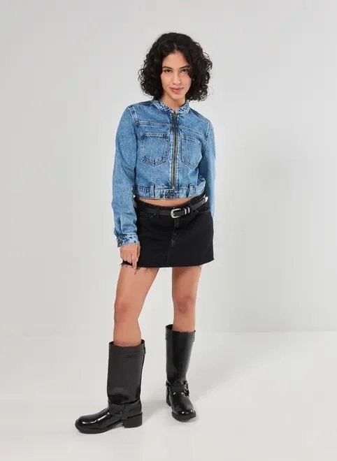 jaqueta jeans biker jaqueta jeans biker