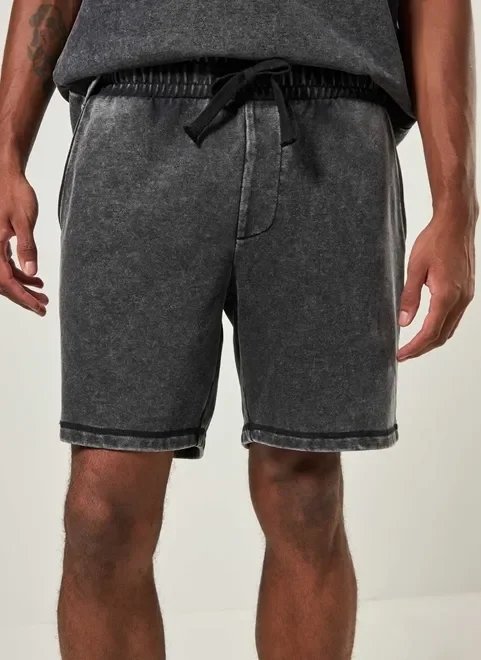 bermuda em moletom marmorizado bermuda em moletom marmorizado