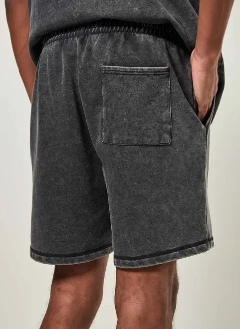 bermuda em moletom marmorizado bermuda em moletom marmorizado