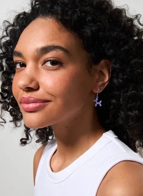 6 pares de brincos divertidos lilás 6 pares de brincos divertidos lilás