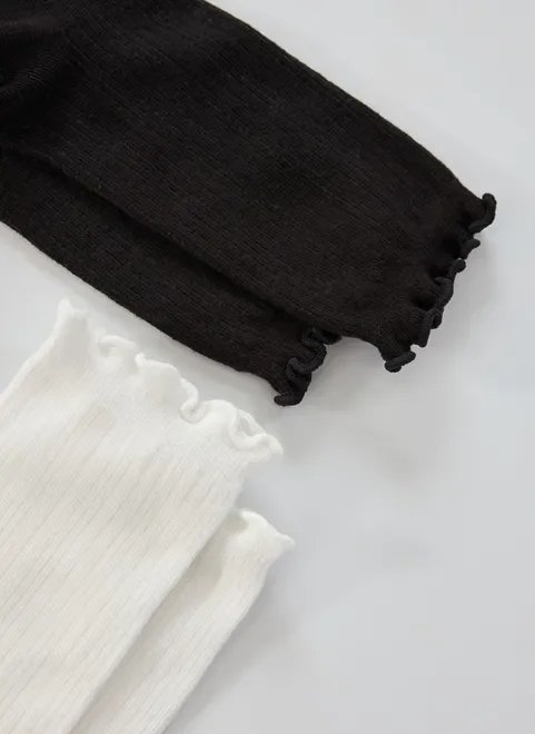 conjunto 2 meias preta e branca conjunto 2 meias preta e branca