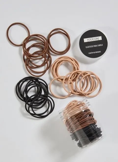 kit 80 elásticos de cabelo kit 80 elásticos de cabelo