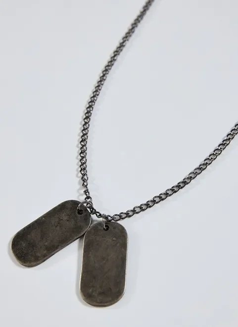 colar com 2 pingentes de plaquinha colar com 2 pingentes de plaquinha