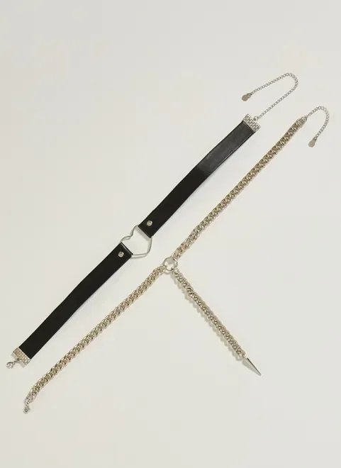 chokers com corrente e poliuretano chokers com corrente e poliuretano