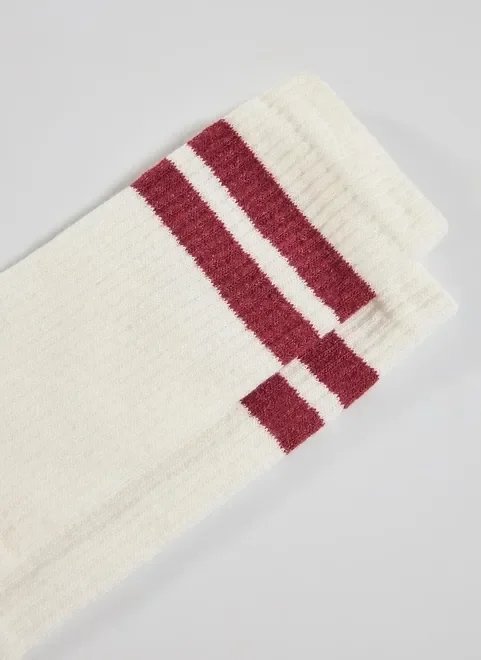 meia preppy listras bordô meia preppy listras bordô