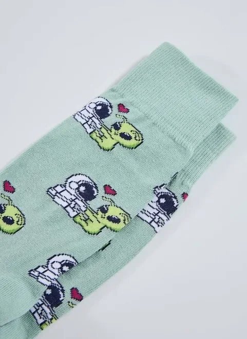 meia verde astronauta e et meia verde astronauta e et