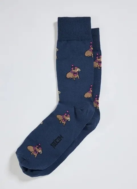 meia azul marinho capivara meia azul marinho capivara