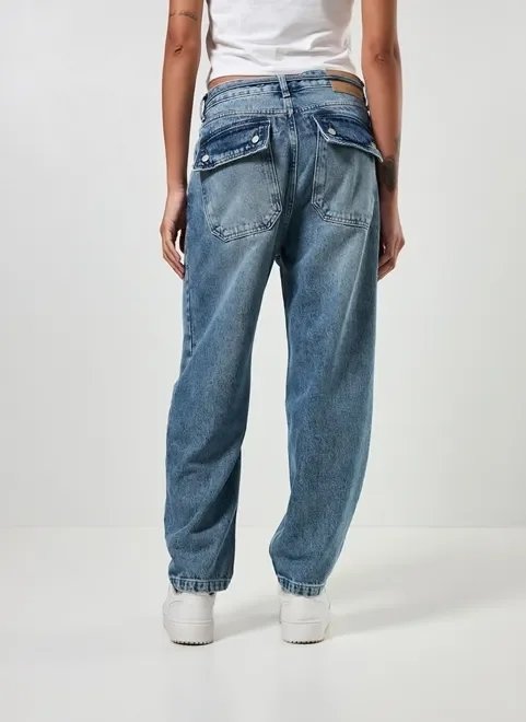 calça jeans baggy cintura baixa amarração calça jeans baggy cintura baixa amarração